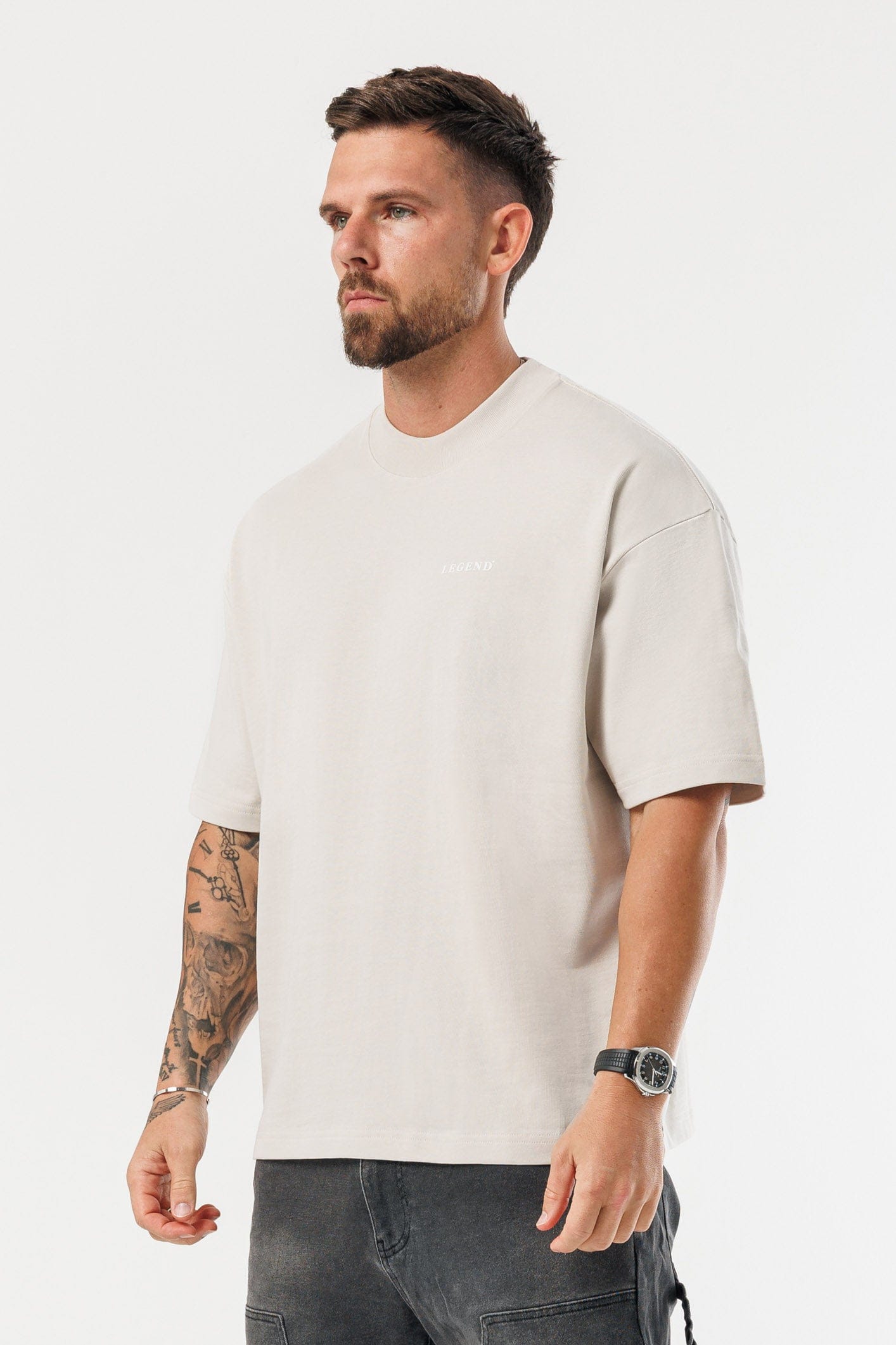 LEGEND LONDON T-SHIRT - PRINT OVERSIZED PRINT OVERSIZED T-SHIRT - BEIGE