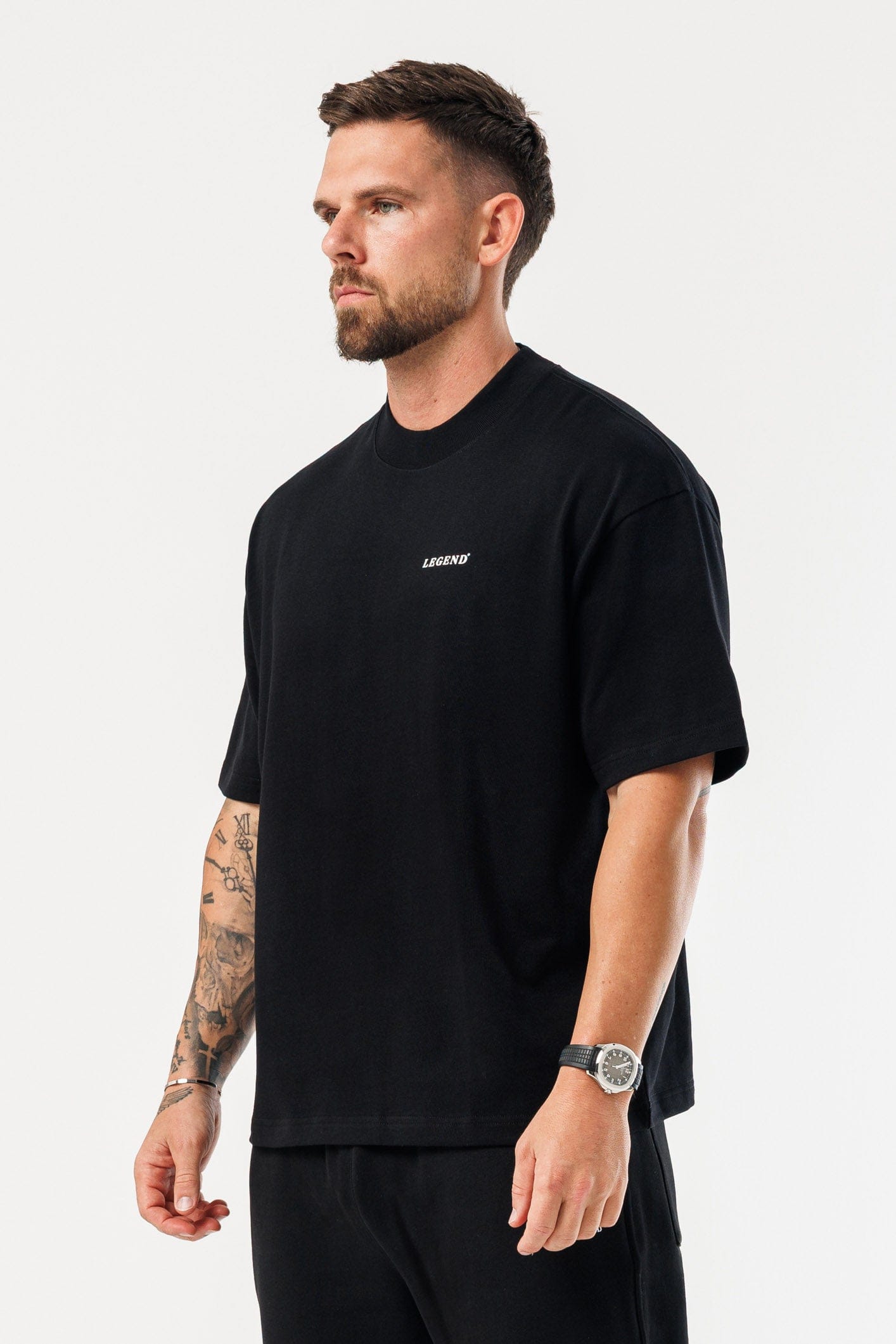 LEGEND LONDON T-SHIRT - PRINT OVERSIZED PRINT OVERSIZED T-SHIRT - BLACK