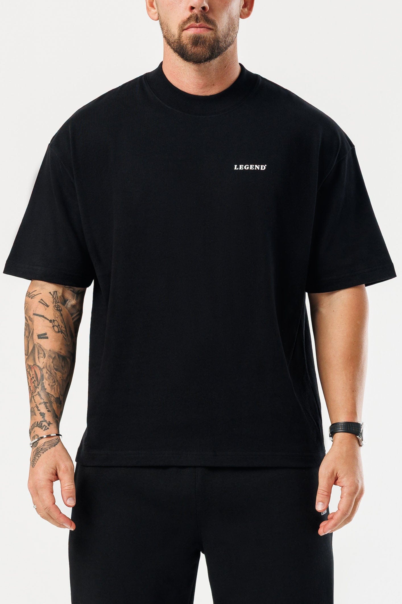 LEGEND LONDON T-SHIRT - PRINT OVERSIZED PRINT OVERSIZED T-SHIRT - BLACK