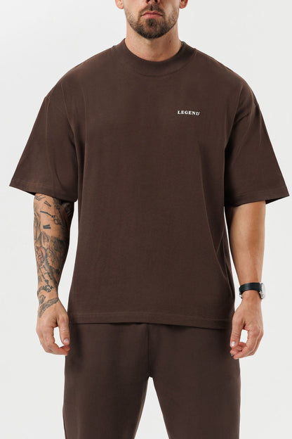 LEGEND LONDON T-SHIRT - PRINT OVERSIZED PRINT OVERSIZED T-SHIRT - BROWN