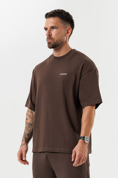 LEGEND LONDON T-SHIRT - PRINT OVERSIZED PRINT OVERSIZED T-SHIRT - BROWN