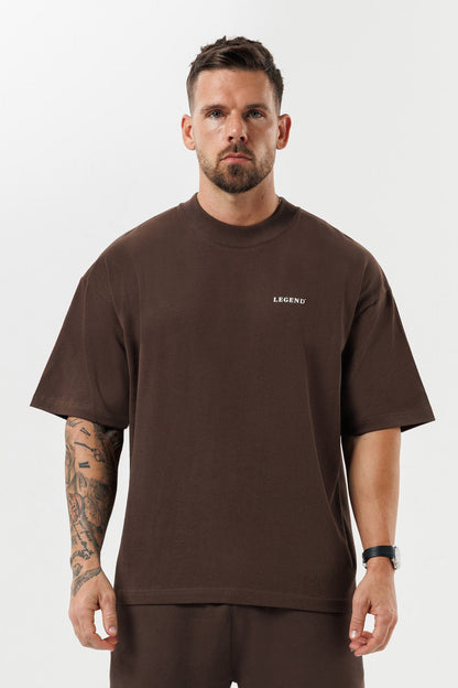 LEGEND LONDON T-SHIRT - PRINT OVERSIZED PRINT OVERSIZED T-SHIRT - BROWN