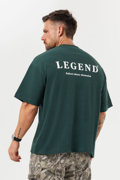 CAMISETA SOBREDIMENSIONADA ESTAMPADA - VERDE