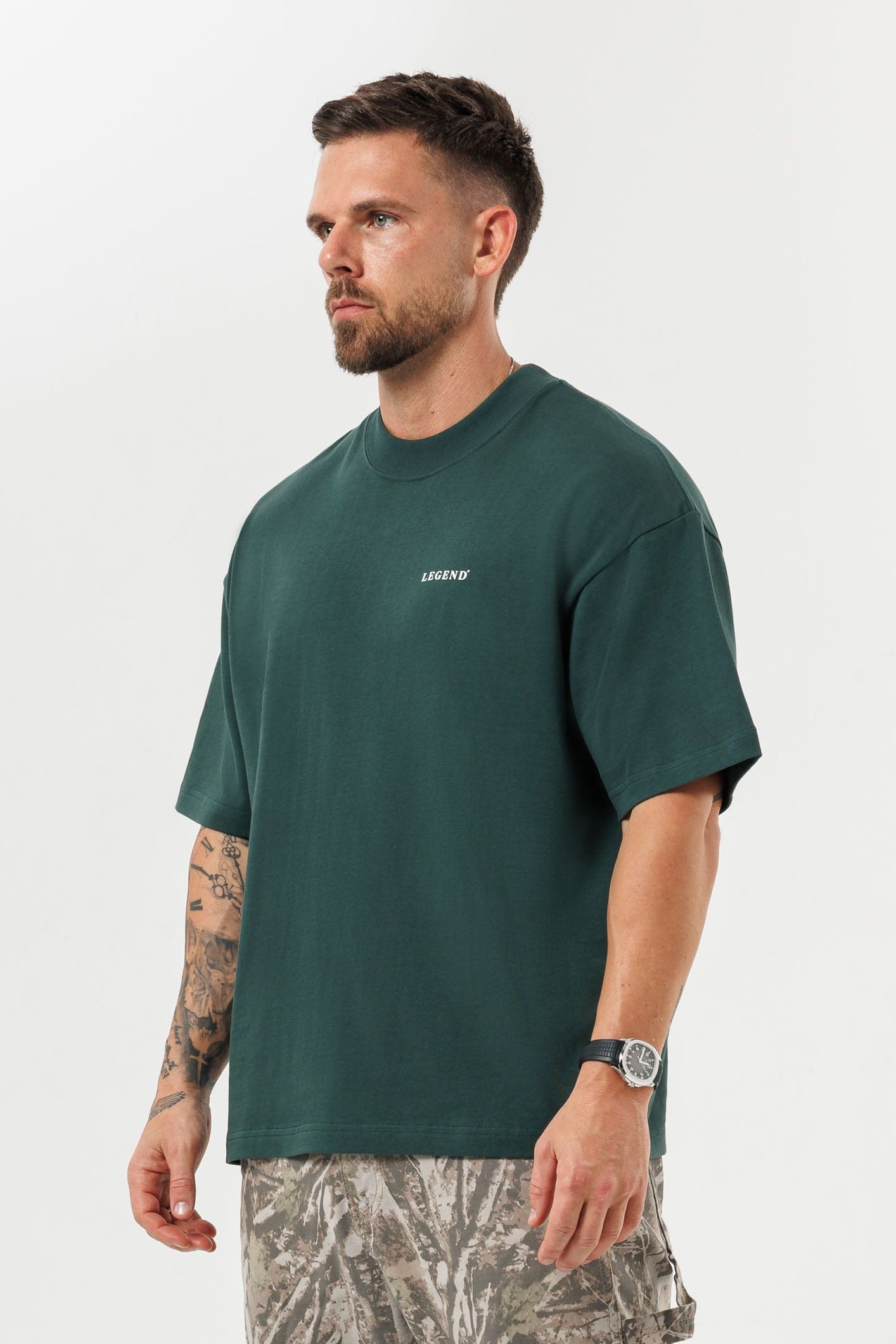 LEGEND LONDON T-SHIRT - PRINT OVERSIZED PRINT OVERSIZED T-SHIRT - GREEN