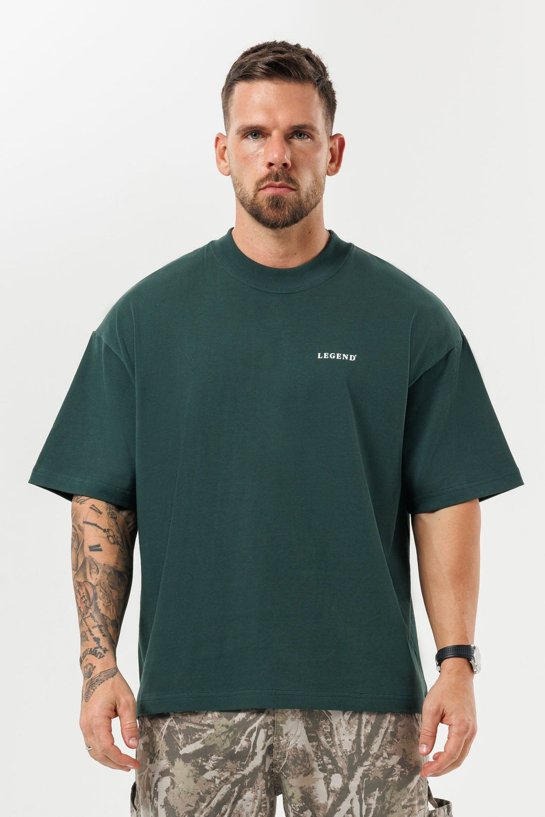 LEGEND LONDON T-SHIRT - PRINT OVERSIZED PRINT OVERSIZED T-SHIRT - GREEN
