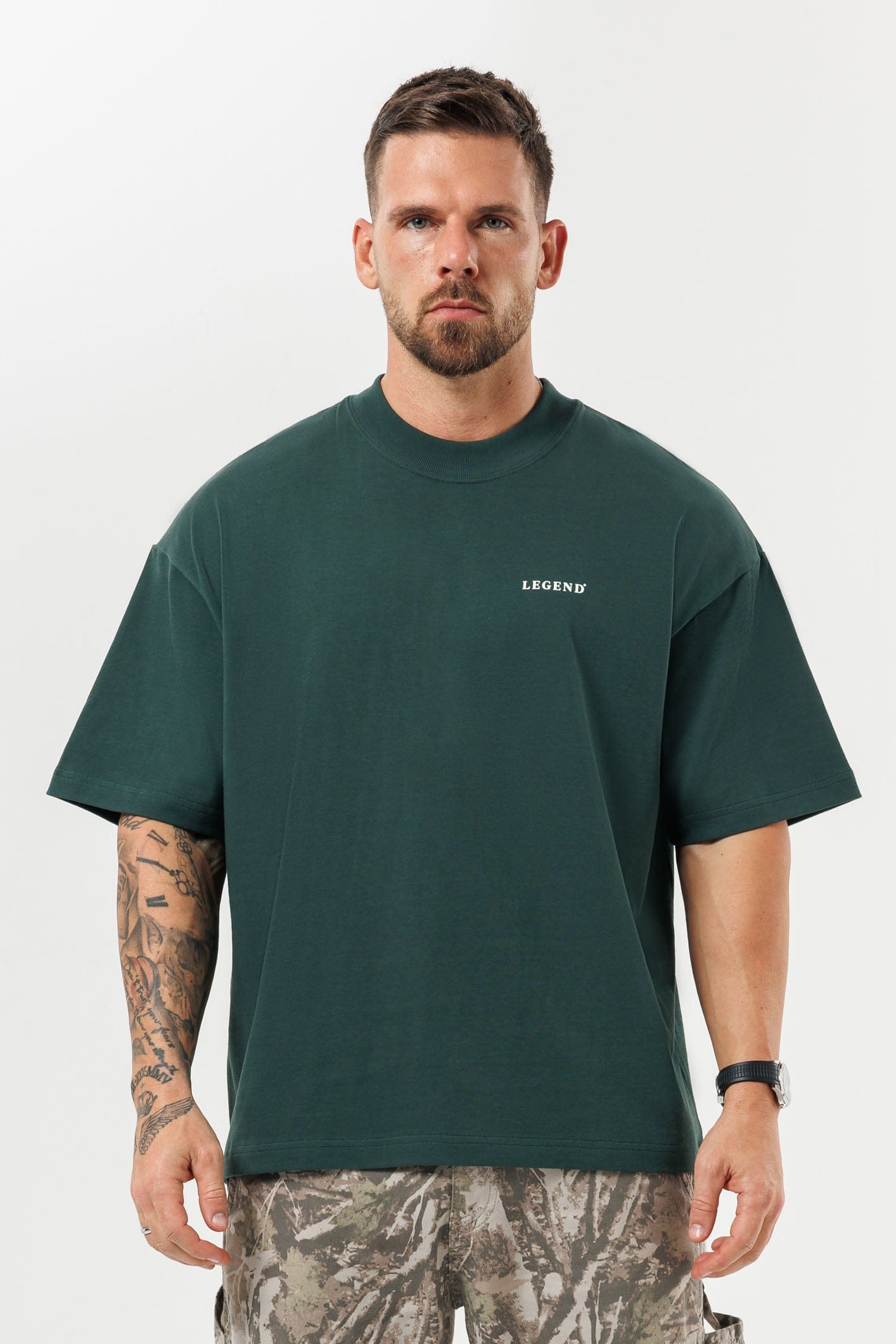 LEGEND LONDON T-SHIRT - PRINT OVERSIZED PRINT OVERSIZED T-SHIRT - GREEN