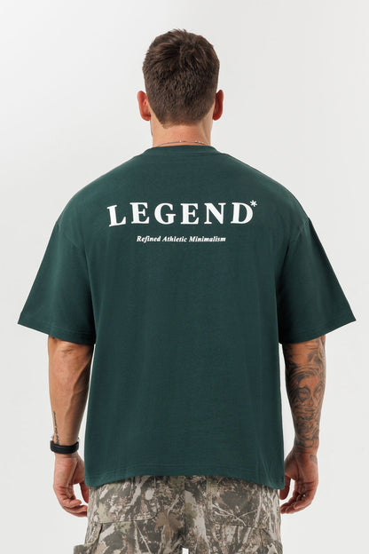 LEGEND LONDON T-SHIRT - PRINT OVERSIZED PRINT OVERSIZED T-SHIRT - GREEN