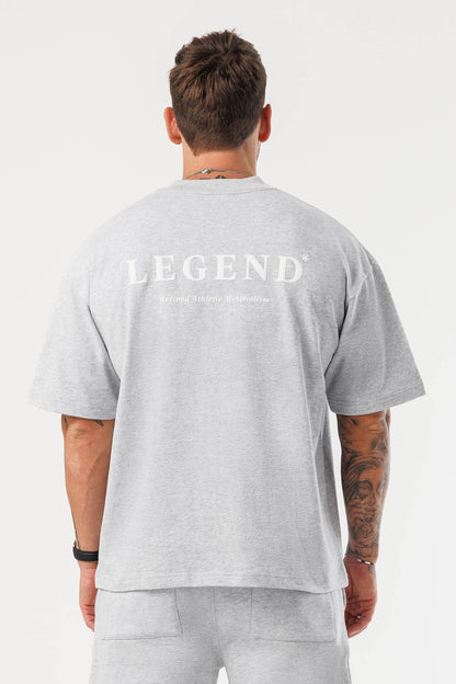LEGEND LONDON T-SHIRT - PRINT OVERSIZED PRINT OVERSIZED T-SHIRT - GREY MARL