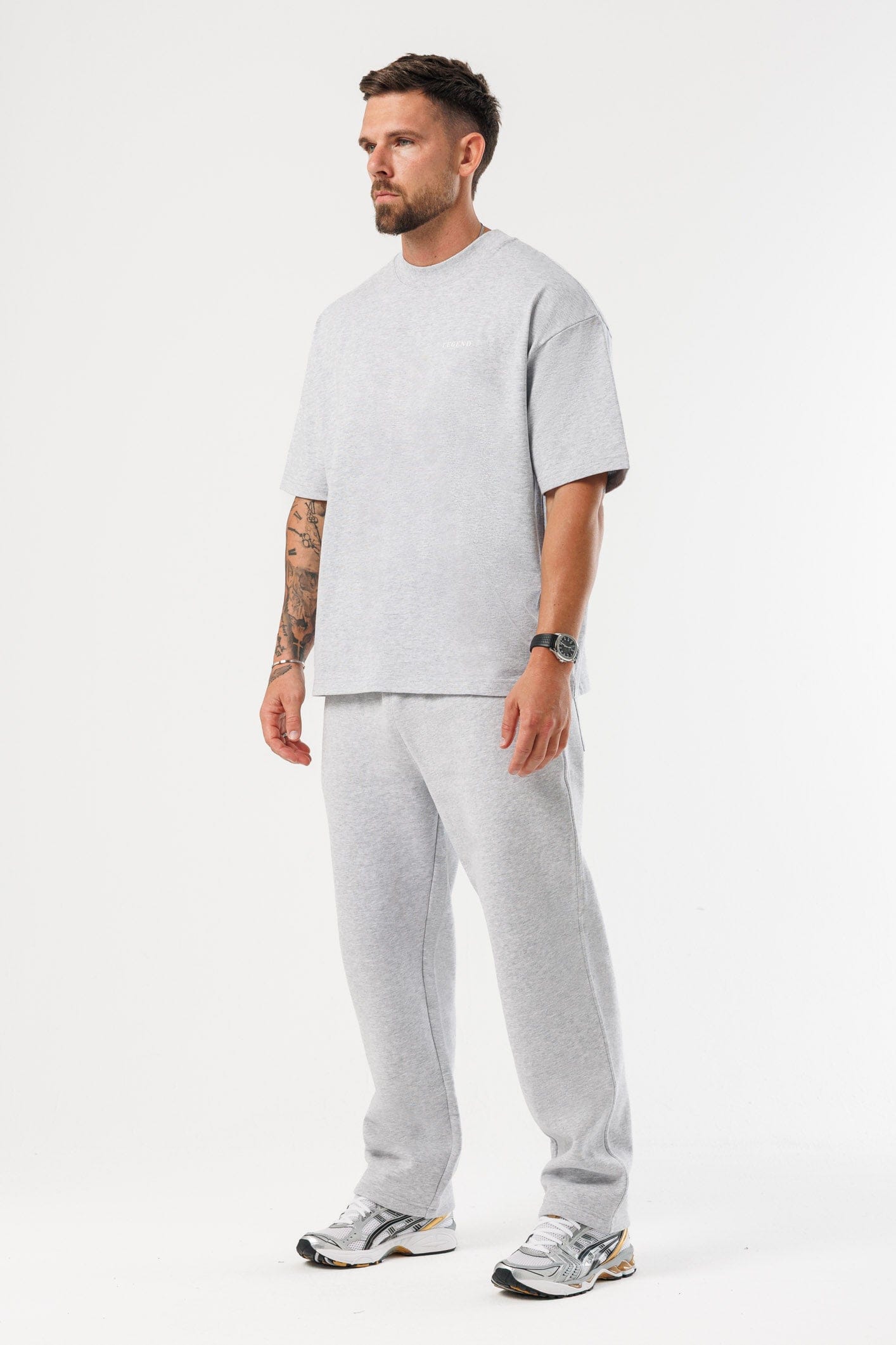 LEGEND LONDON T-SHIRT - PRINT OVERSIZED PRINT OVERSIZED T-SHIRT - GREY MARL