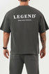 LEGEND LONDON T-SHIRT - PRINT OVERSIZED PRINT OVERSIZED T-SHIRT - GUN METAL