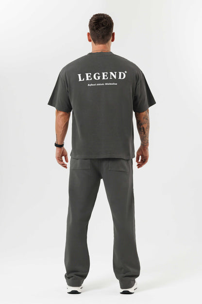 LEGEND LONDON T-SHIRT - PRINT OVERSIZED PRINT OVERSIZED T-SHIRT - GUN METAL