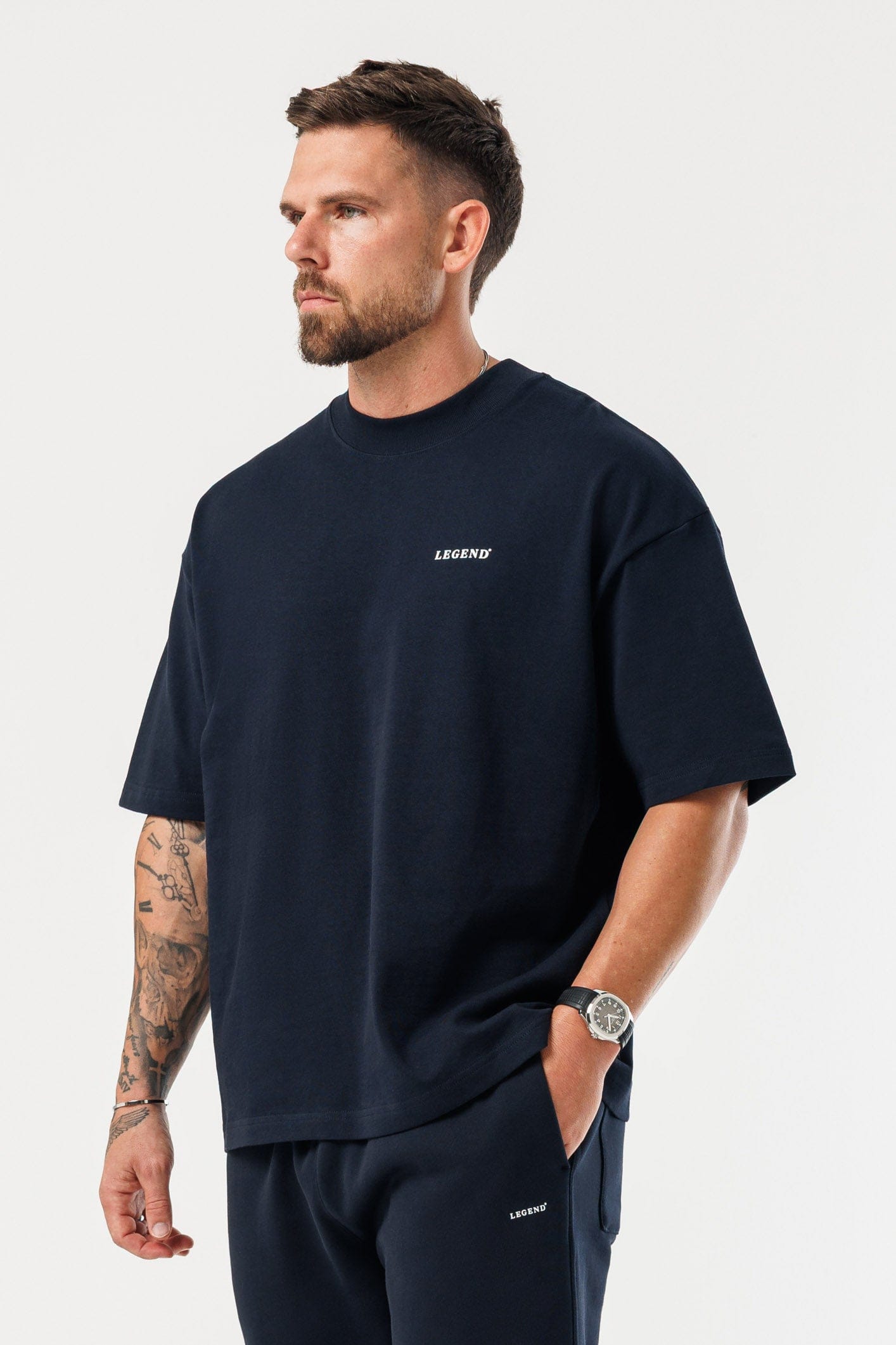 LEGEND LONDON T-SHIRT - PRINT OVERSIZED PRINT OVERSIZED T-SHIRT - NAVY