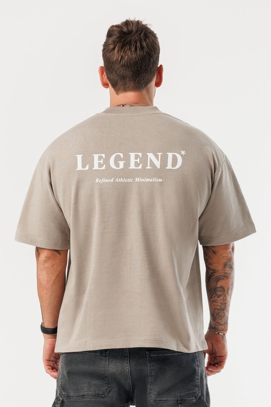 LEGEND LONDON T-SHIRT - PRINT OVERSIZED PRINT OVERSIZED T-SHIRT - VINTAGE KHAKI