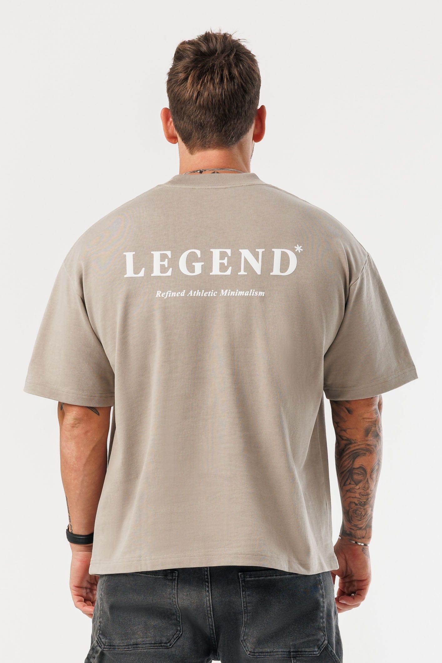 LEGEND LONDON T-SHIRT - PRINT OVERSIZED PRINT OVERSIZED T-SHIRT - VINTAGE KHAKI