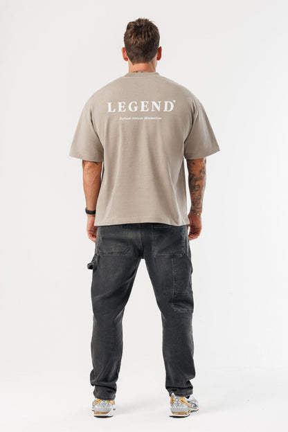 LEGEND LONDON T-SHIRT - PRINT OVERSIZED PRINT OVERSIZED T-SHIRT - VINTAGE KHAKI