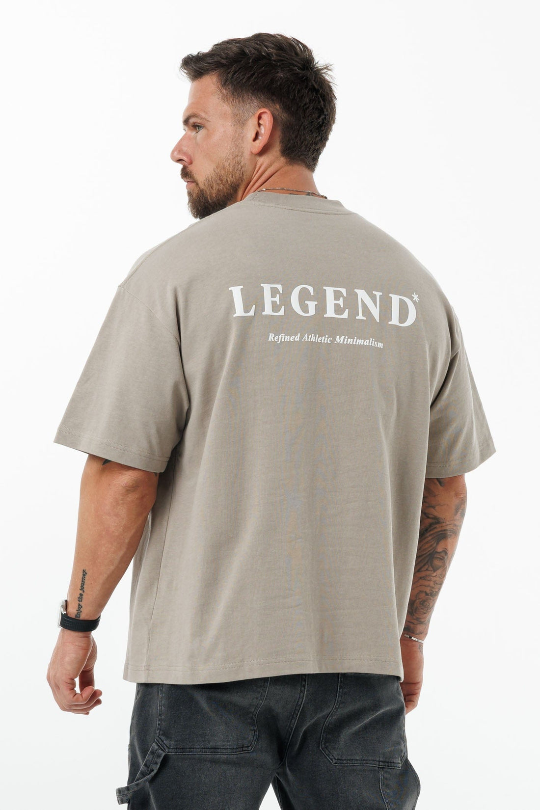 LEGEND LONDON T-SHIRT - PRINT OVERSIZED PRINT OVERSIZED T-SHIRT - VINTAGE KHAKI