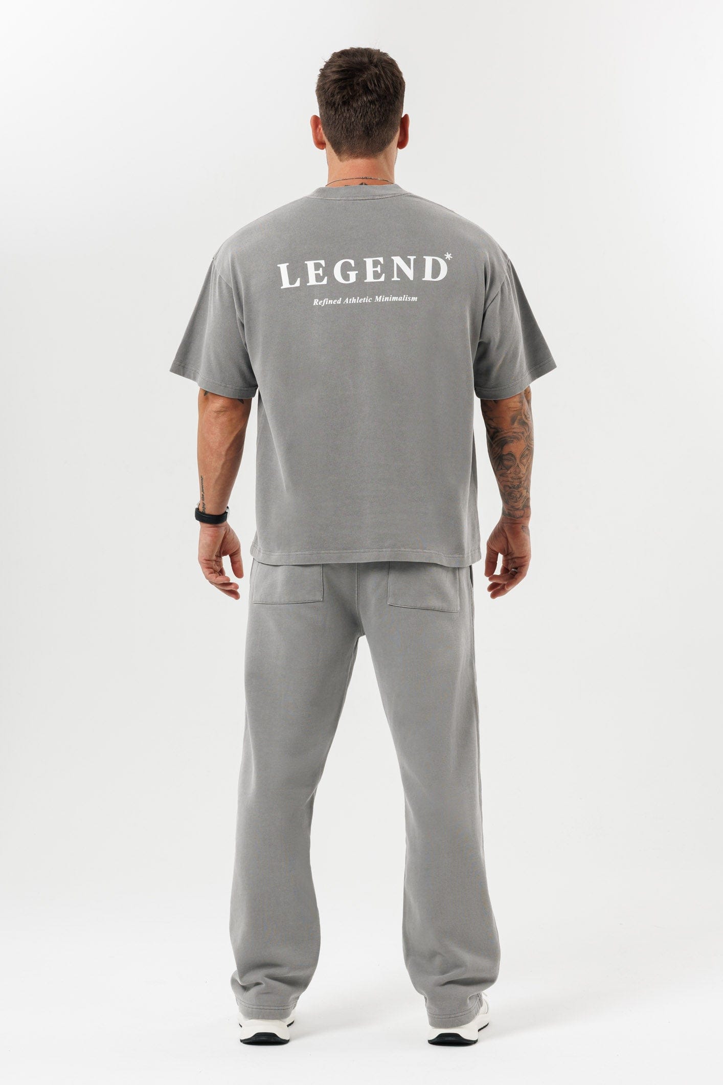 LEGEND LONDON T-SHIRT - PRINT OVERSIZED PRINT OVERSIZED T-SHIRT - WASHED GREY