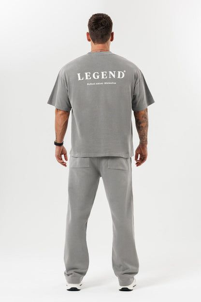 LEGEND LONDON T-SHIRT - PRINT OVERSIZED PRINT OVERSIZED T-SHIRT - WASHED GREY