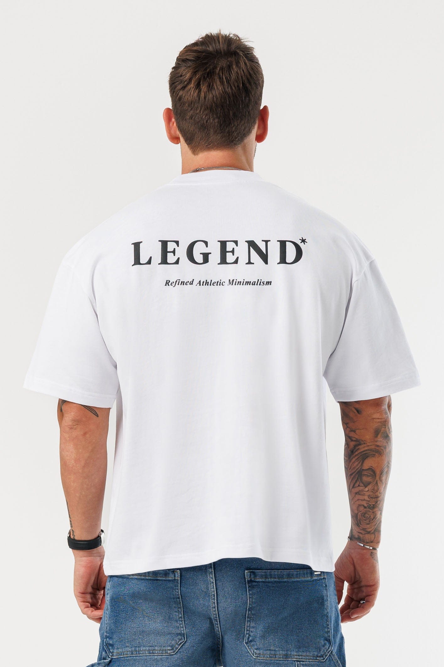 PRINT OVERSIZED T-SHIRT - WHITE – Legend London