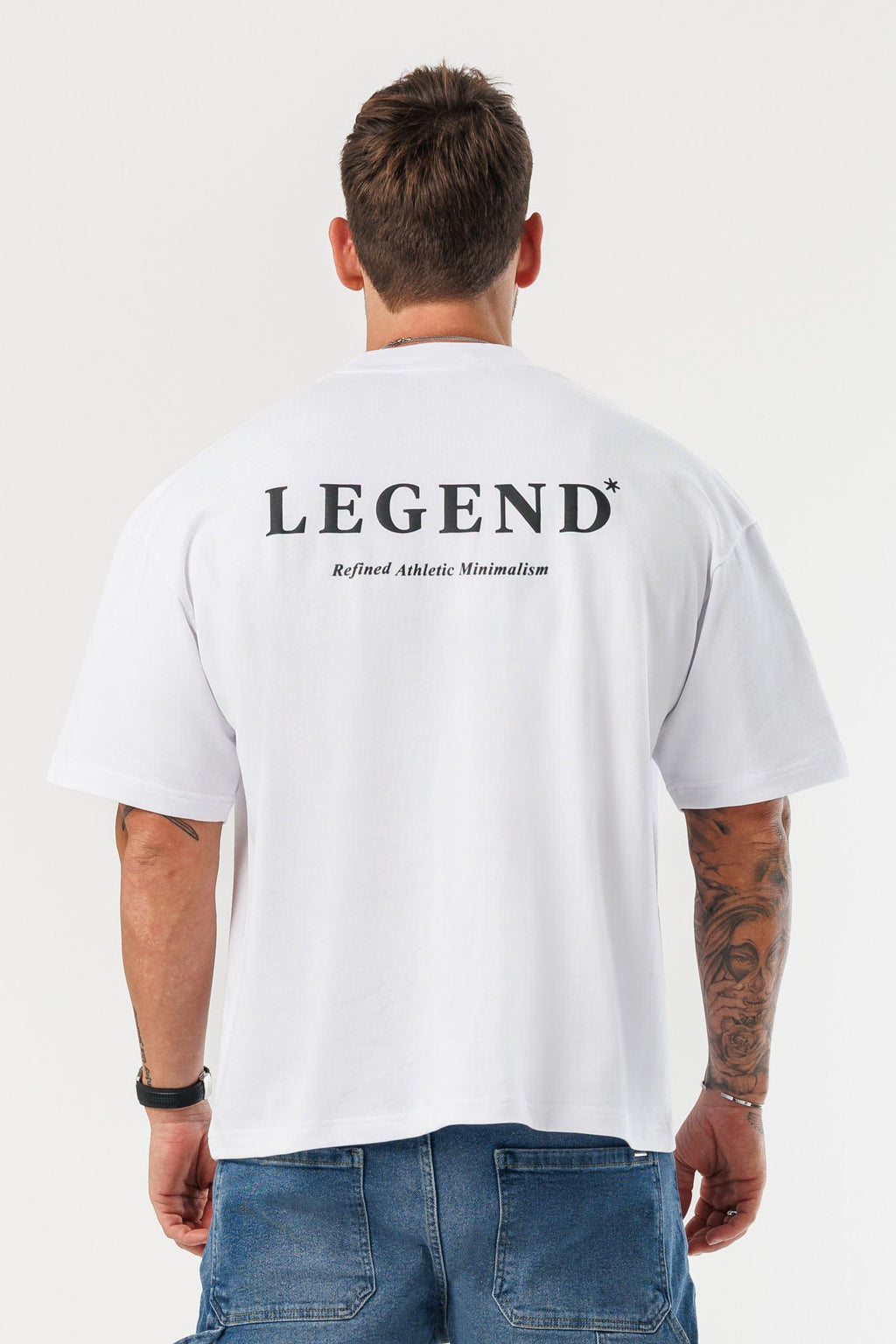 LEGEND LONDON T-SHIRT - ÜBERGROSSES PRINT-T-SHIRT - WEISS
