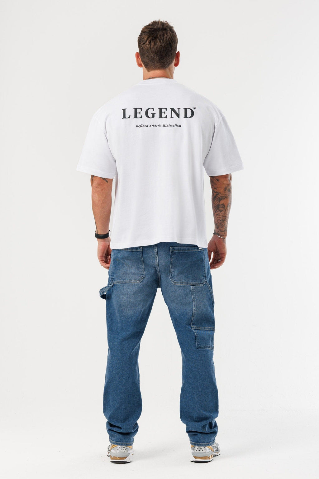 LEGEND LONDON T-SHIRT - ÜBERGROSSES PRINT-T-SHIRT - WEISS