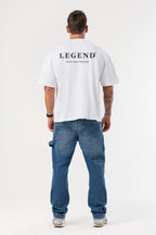 LEGEND LONDON T-SHIRT - ÜBERGROSSES PRINT-T-SHIRT - WEISS