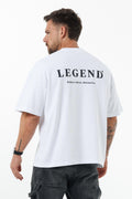 LEGEND LONDON T-SHIRT - ÜBERGROSSES PRINT-T-SHIRT - WEISS