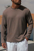 Legend London T-SHIRT - SUMMER CROPPED LINEN T-SHIRT - OAK