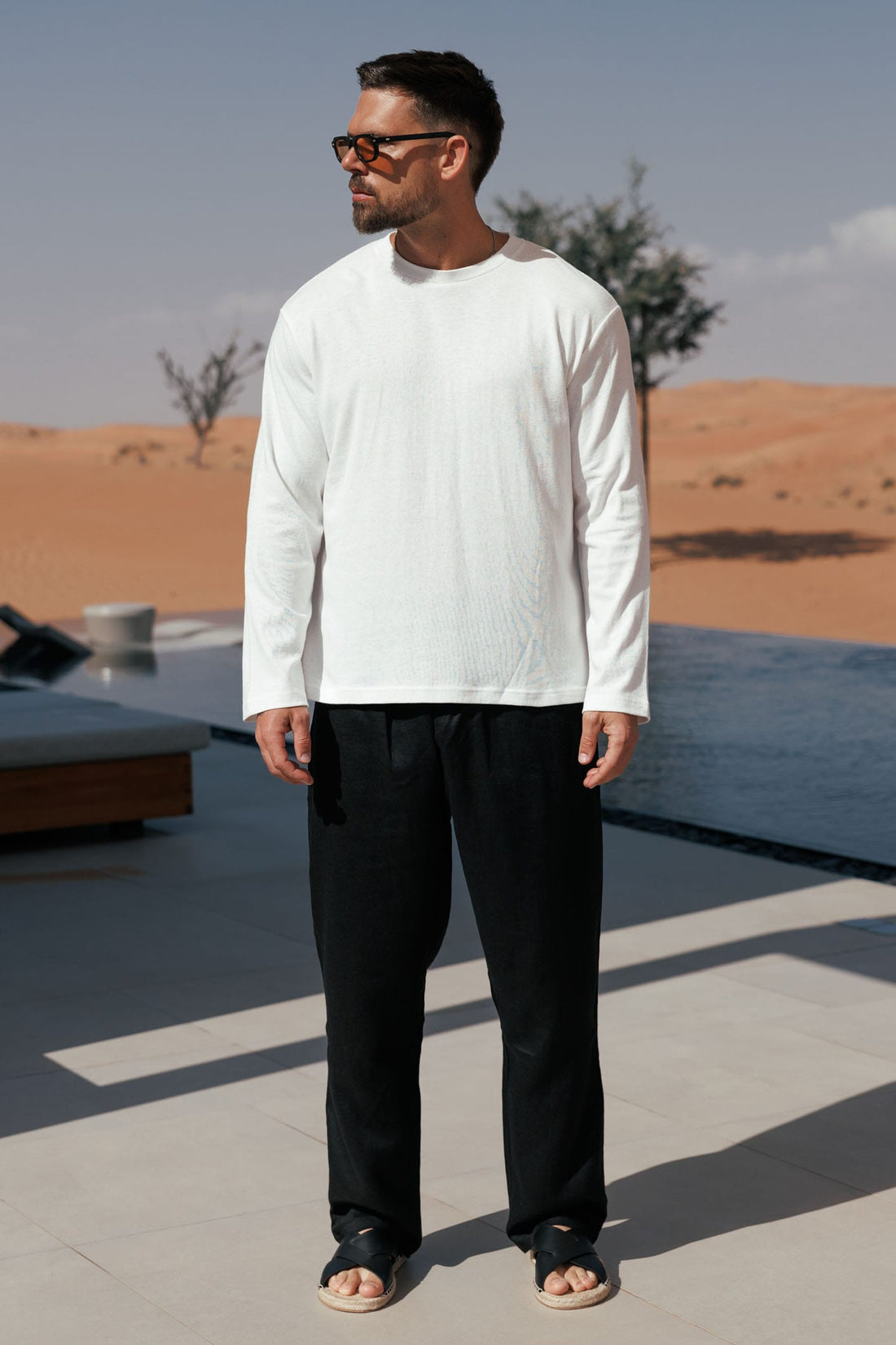 Legend London T-SHIRT - SUMMER CROPPED LINEN T-SHIRT - WHITE