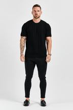Legend London T-SHIRT TEXTURED TEE - BLACK