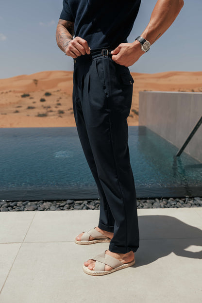 Legend London Trouser - Cinch PREMIUM SIDE CINCH TROUSER - NAVY