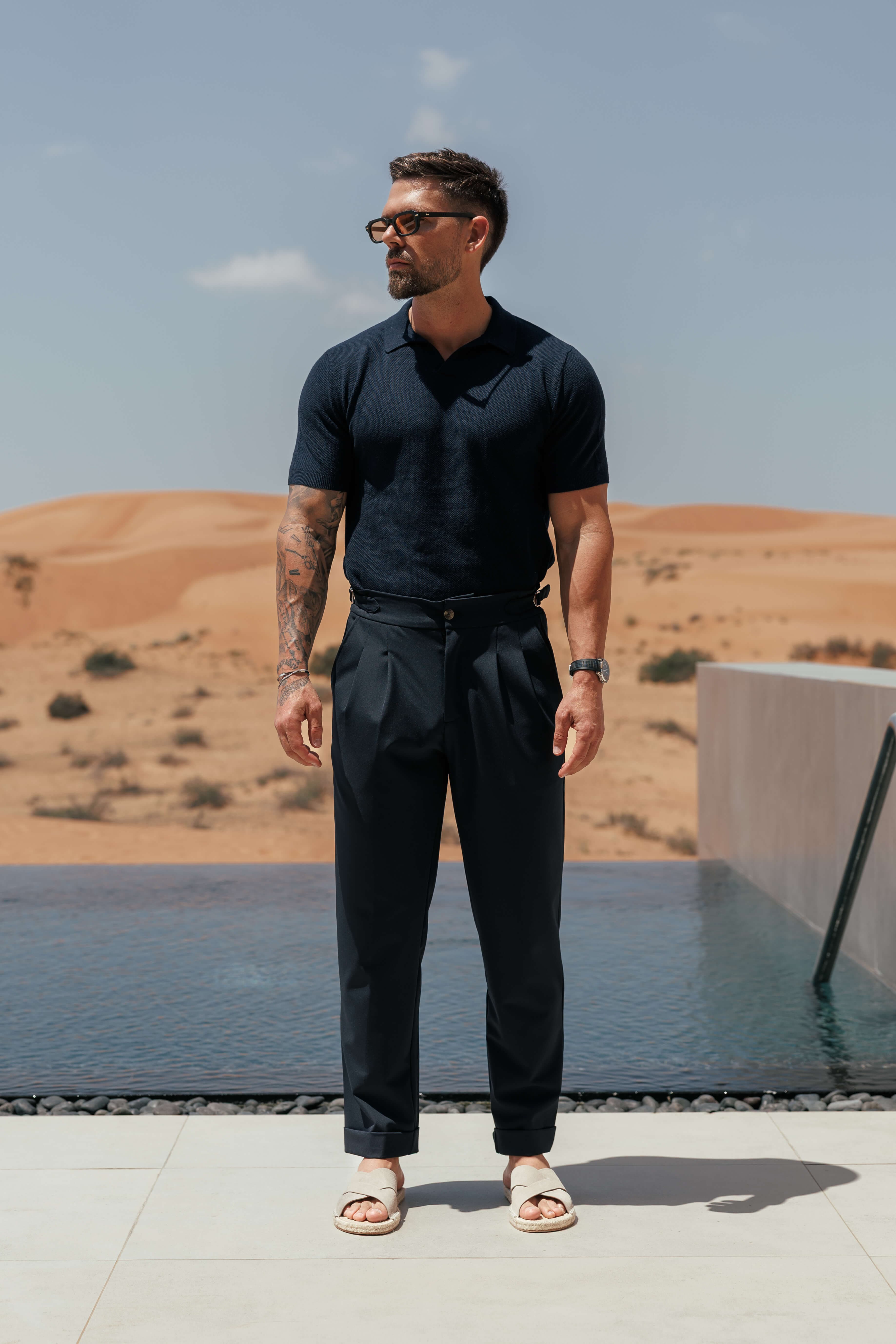 Legend London Trouser - Cinch PREMIUM SIDE CINCH TROUSER - NAVY
