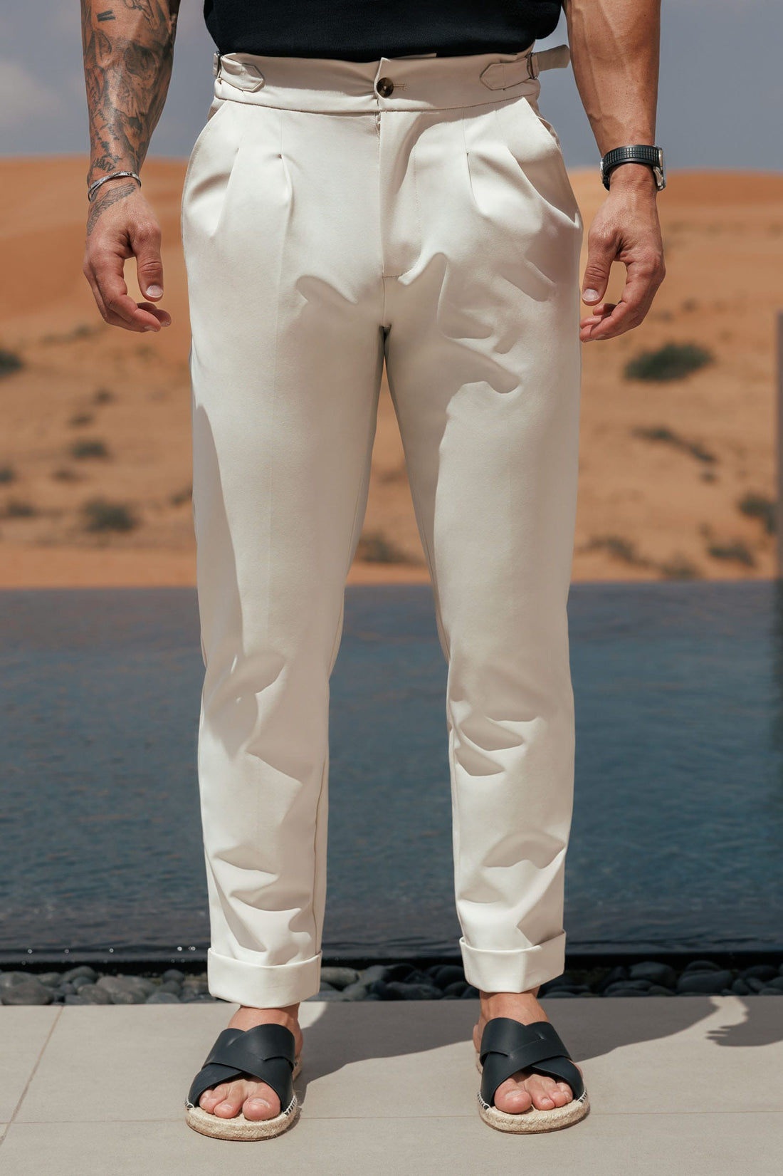 Legend London Trouser - Cinch PREMIUM SIDE CINCH TROUSER - STONE