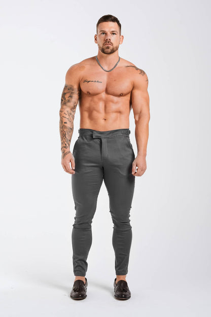 Legend London Trouser SLIM FIT HIGH WAIST TROUSER - DARK GREY