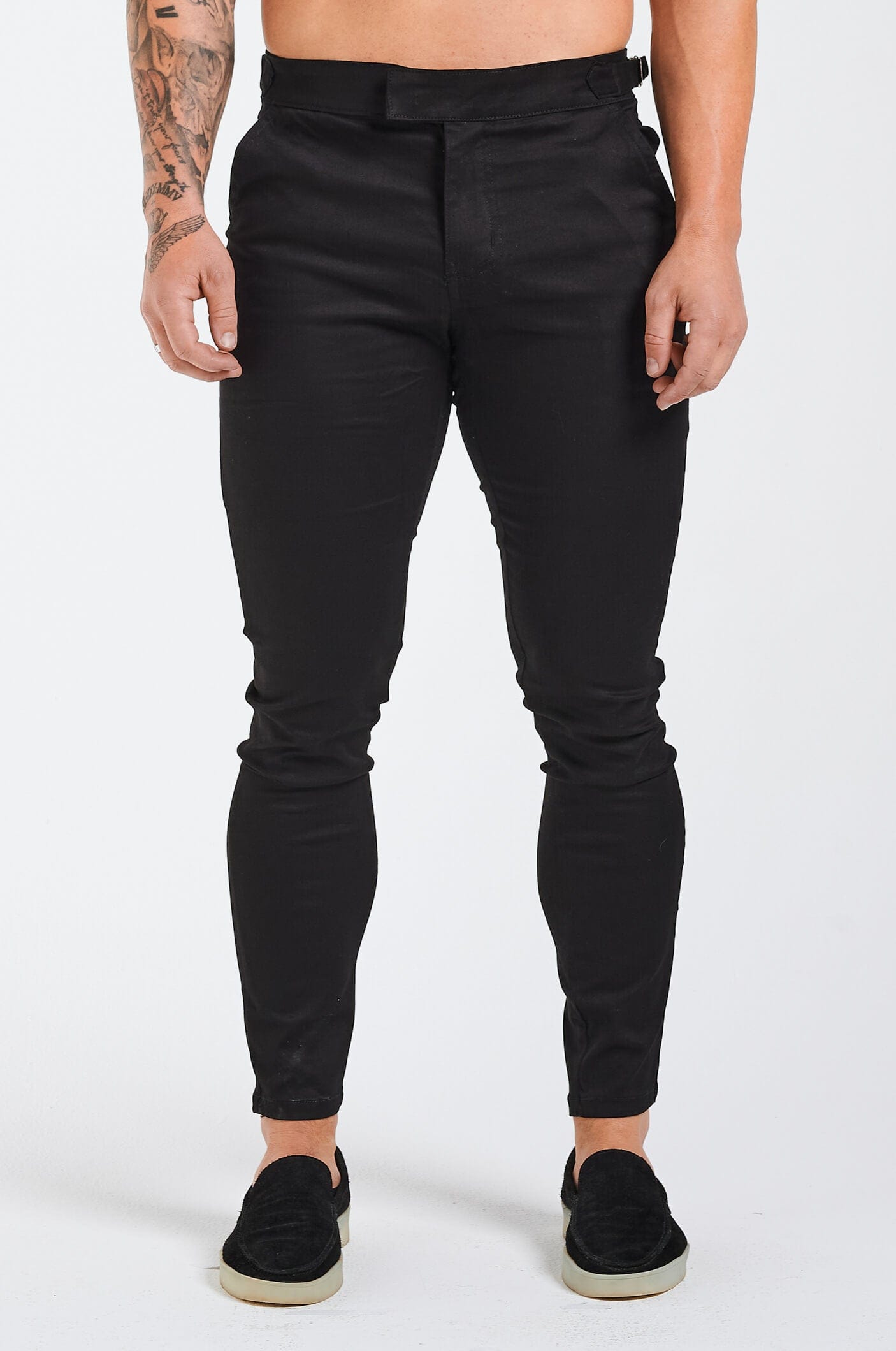 Legend London Trouser SLIM FIT HIGH WAISTED TROUSER - BLACK