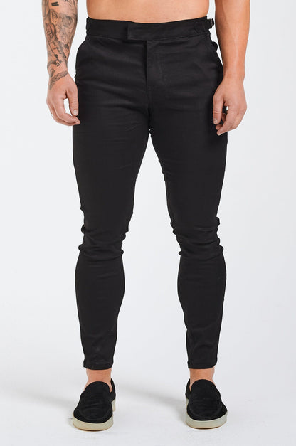 Legend London Trouser SLIM FIT HIGH WAISTED TROUSER - BLACK