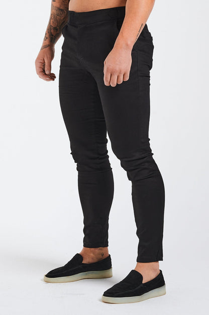 Legend London Trouser SLIM FIT HIGH WAISTED TROUSER - BLACK