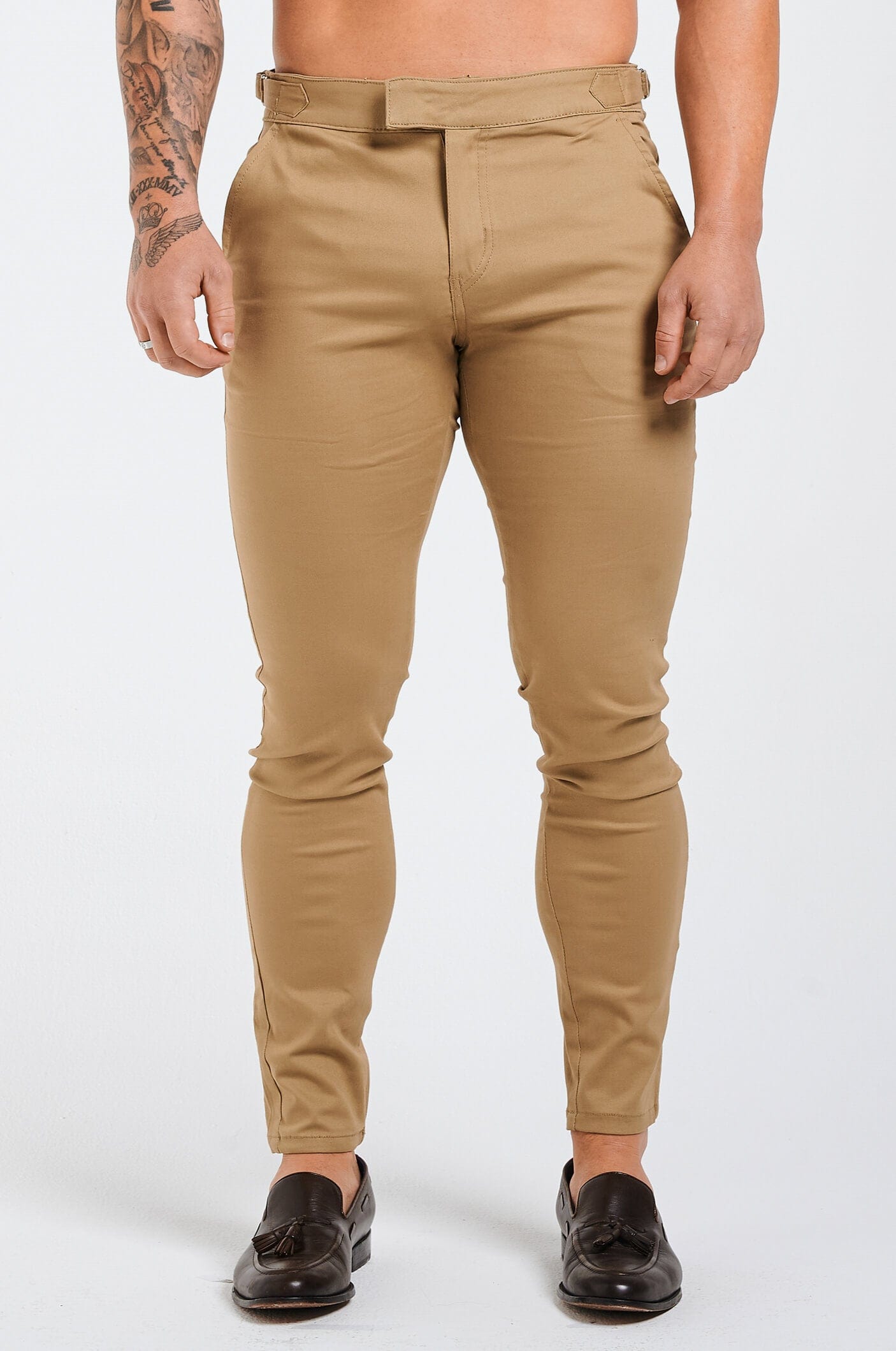 Legend London Trouser SLIM FIT HIGH WAISTED TROUSER - TAUPE