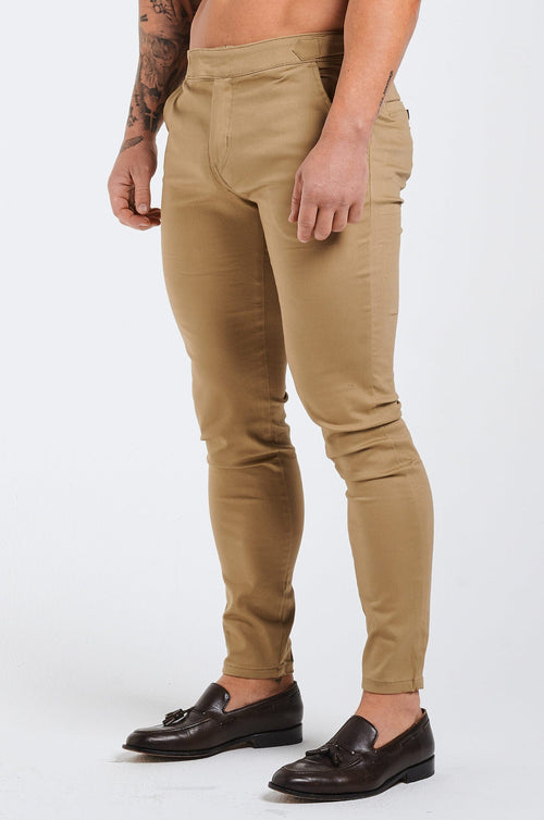 Legend London Trouser SLIM FIT HIGH WAISTED TROUSER - TAUPE