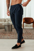 Legend London TROUSER SLIM FIT PLAIN STRETCH TROUSER W/ SIDE CINCH - NAVY