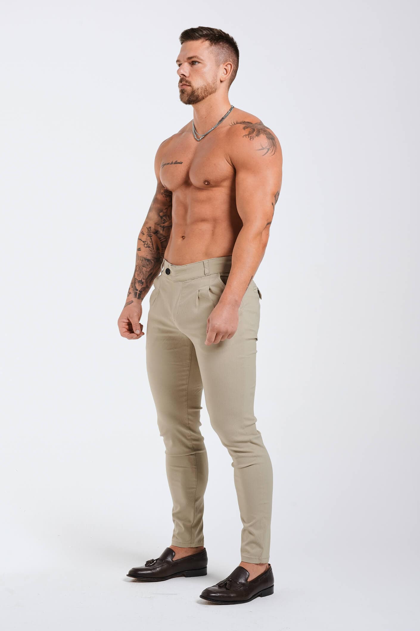 Legend London Trouser SLIM FIT TROUSER - MILITARY KHAKI