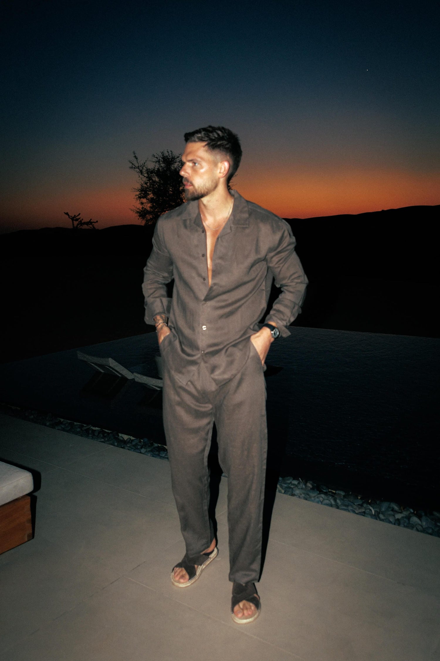 Legend London Trouser - Summer LINEN TROUSER - OAK
