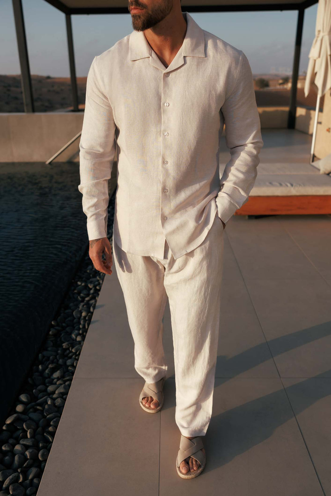 Legend London Trouser - Summer LINEN TROUSER - OAT