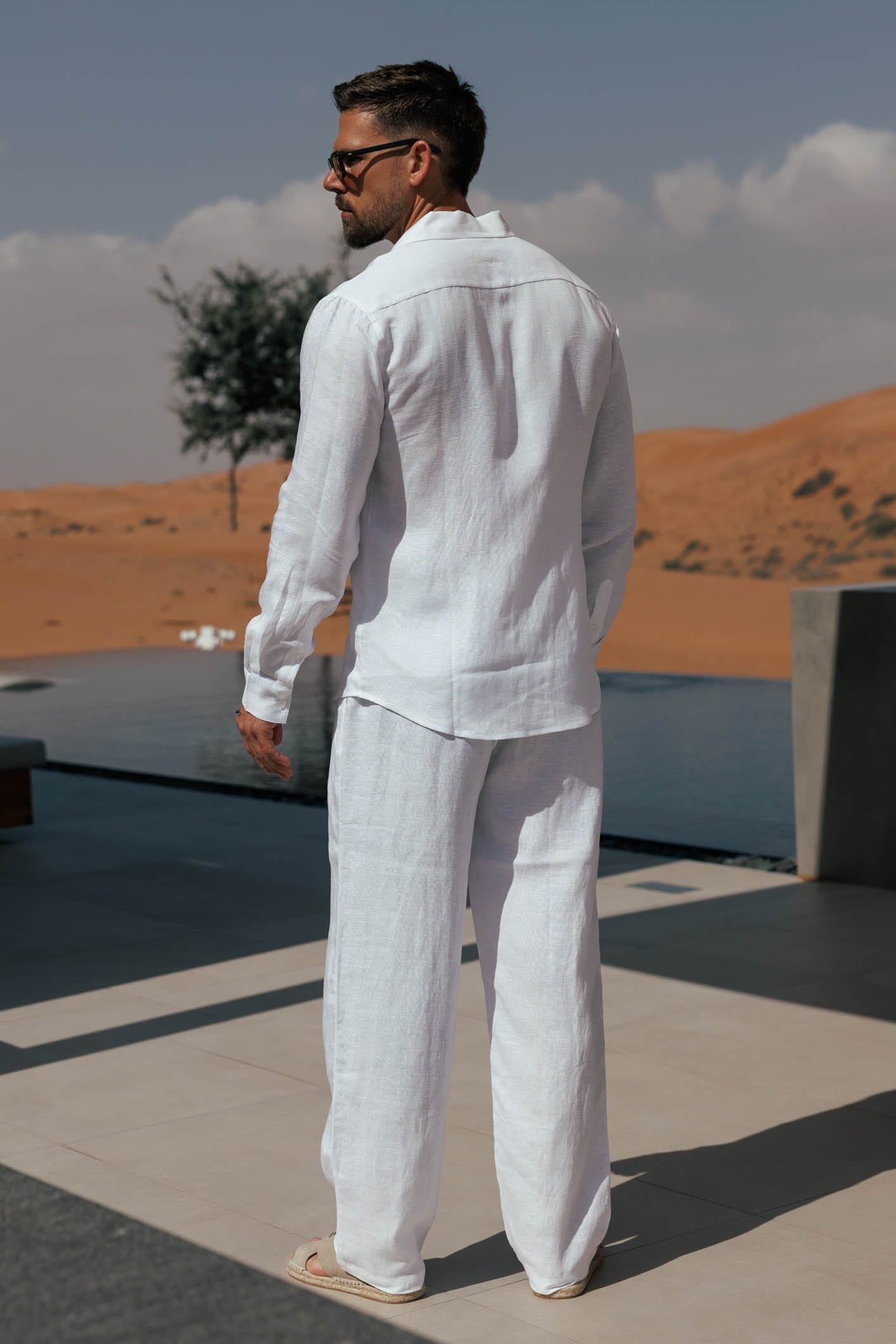 Legend London Trouser - Summer LINEN TROUSER - WHITE
