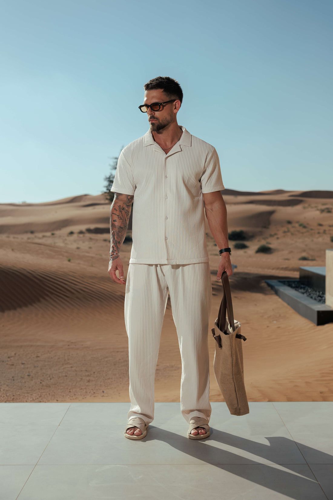 Legend London Trouser - Summer PLEATED TROUSER - BEIGE