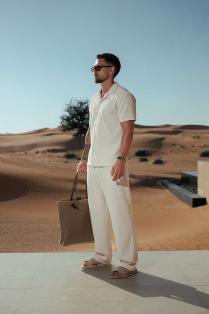 Legend London Trouser - Summer PLEATED TROUSER - BEIGE