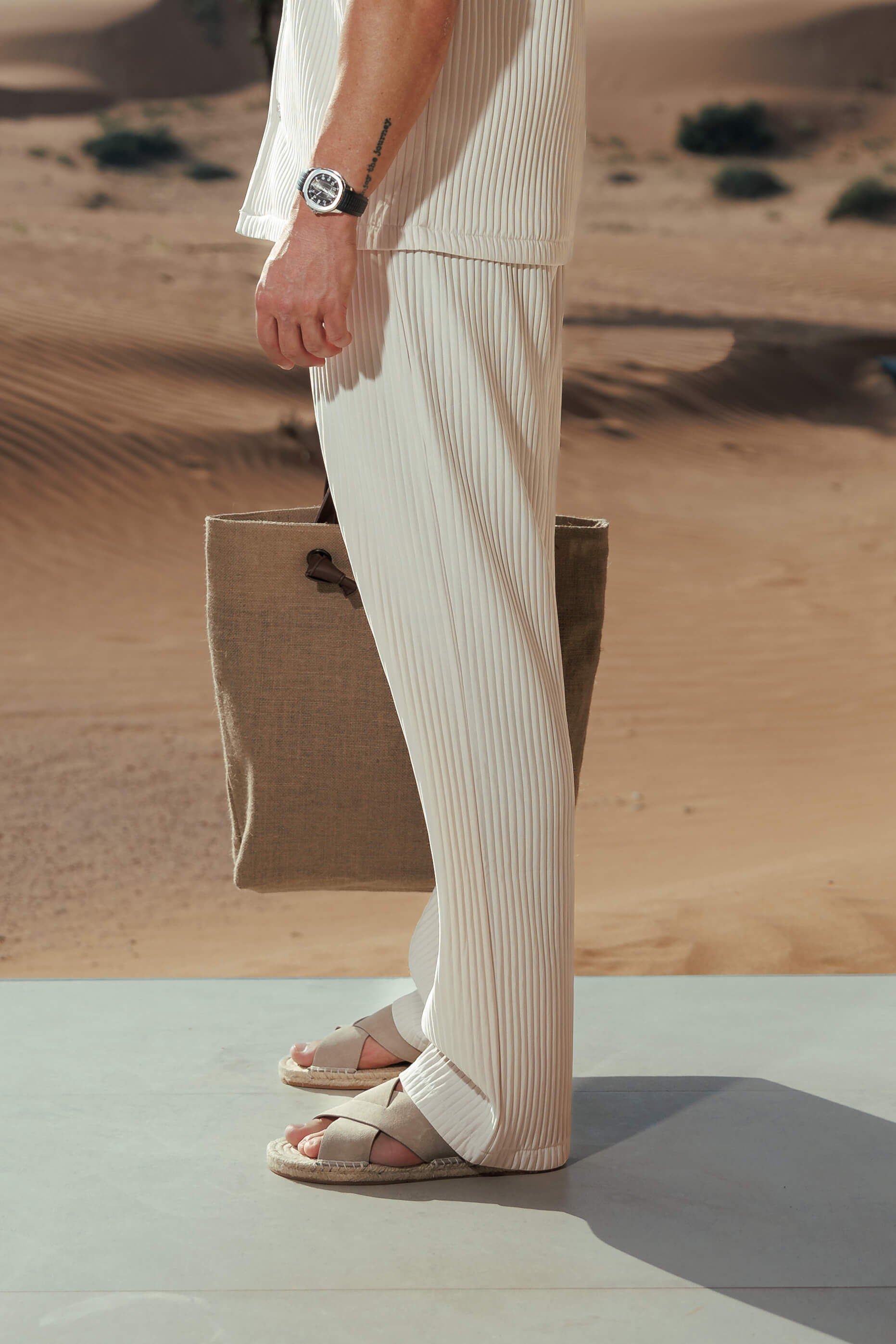 Legend London Trouser - Summer PLEATED TROUSER - BEIGE
