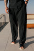 Legend London Trouser - Summer PLEATED TROUSER - BLACK