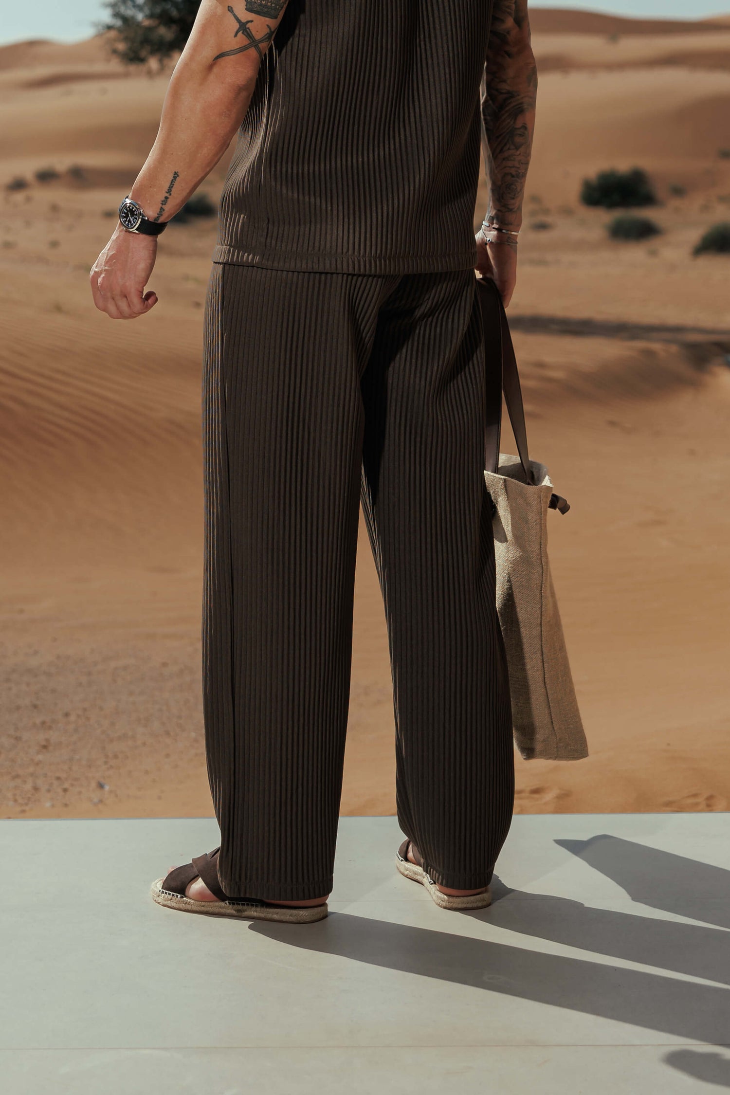 Legend London Trouser - Summer PLEATED TROUSER - BROWN