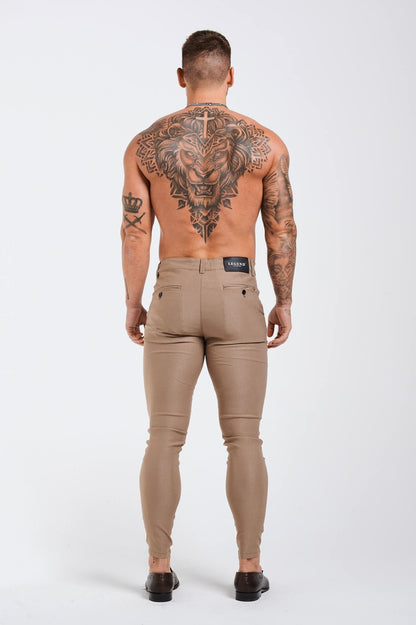 Legend London Trousers - chino FLEX CHINO SLIM FIT - TAUPE